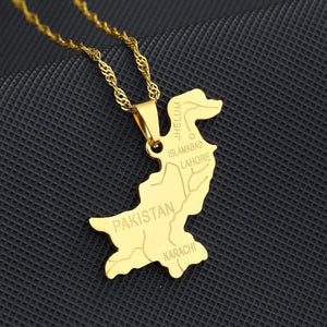 Pakistan Map Necklace