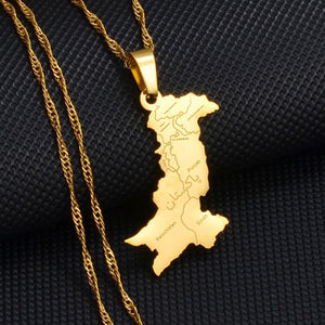 Pakistan Map Necklace