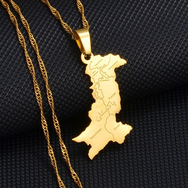 Pakistan Map Necklace