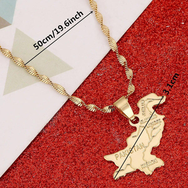 Pakistan Map Necklace