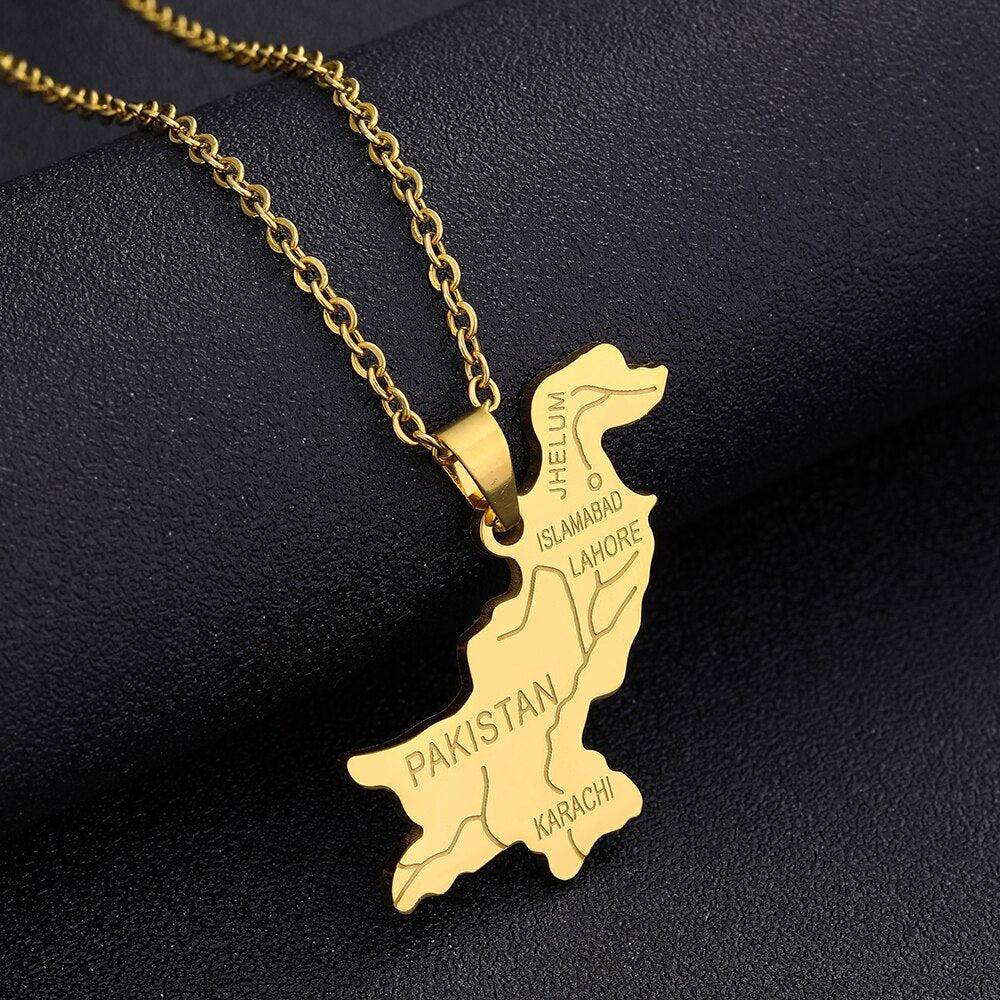 Pakistan Map Necklace