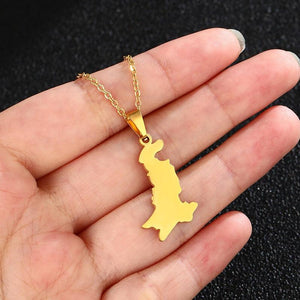 Pakistan Map Necklace