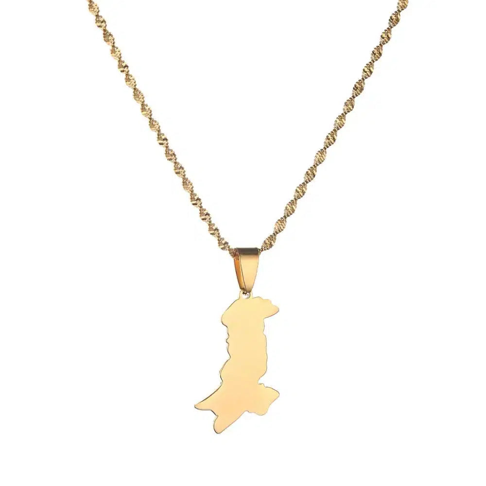 Pakistan Map Necklace