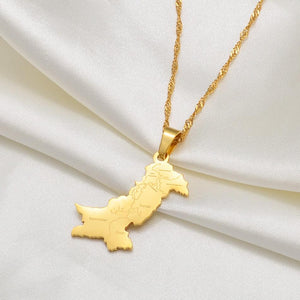 Pakistan Map Necklace