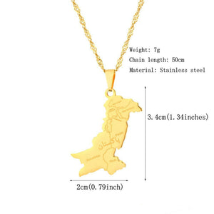 Pakistan Map Necklace