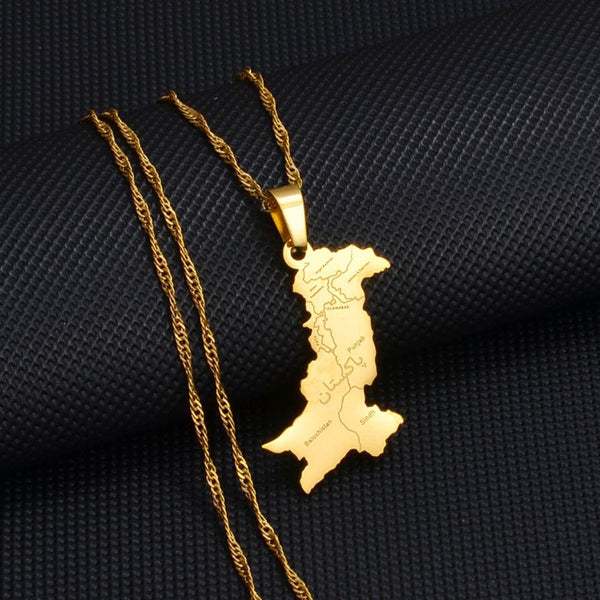 Pakistan Map Necklace