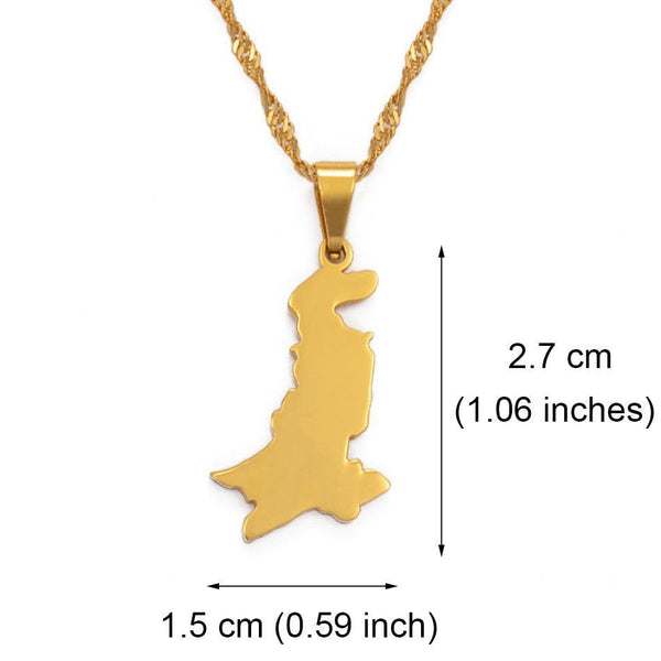 Pakistan Map Necklace