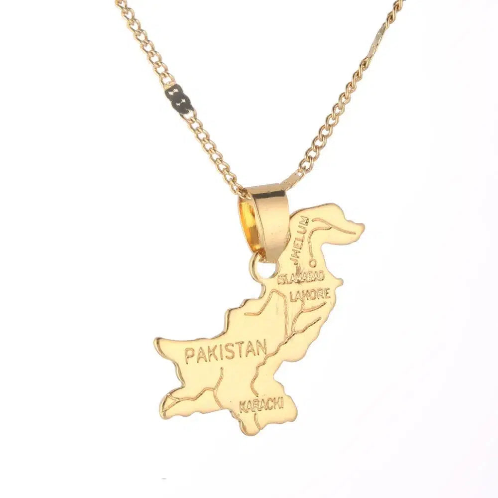 Pakistan Map Necklace