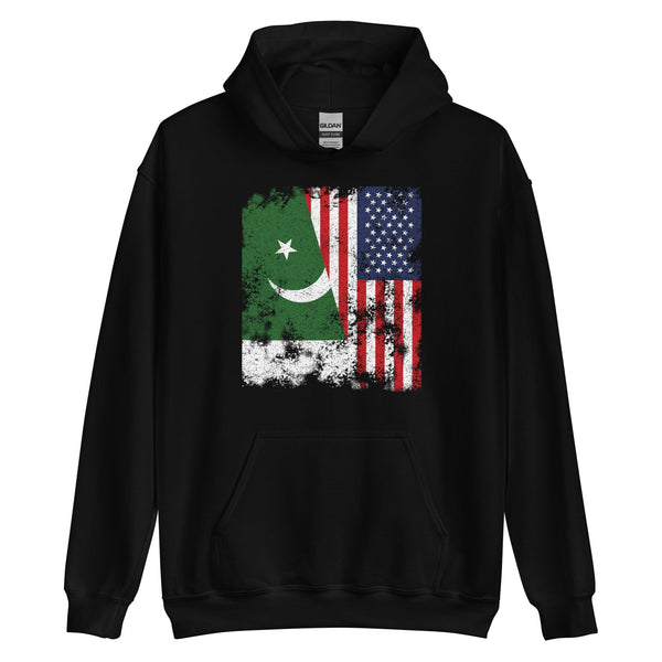 Pakistan USA Flag - Half American Hoodie
