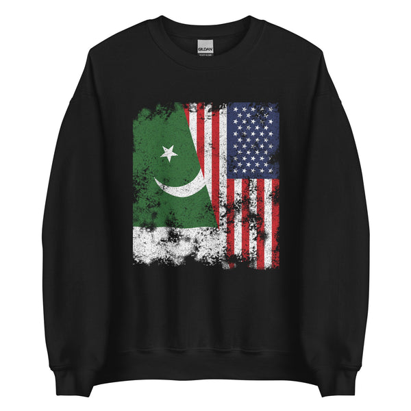 Pakistan USA Flag - Half American Sweatshirt