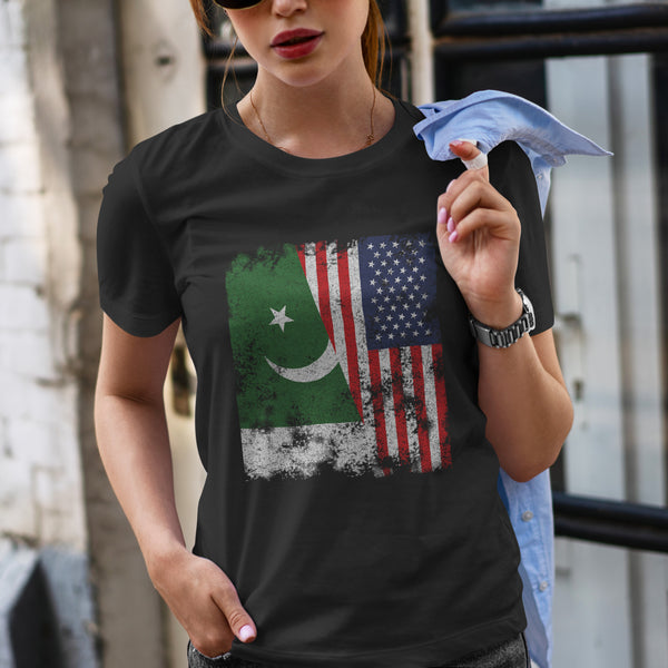 Pakistan USA Flag - Half American T-Shirt
