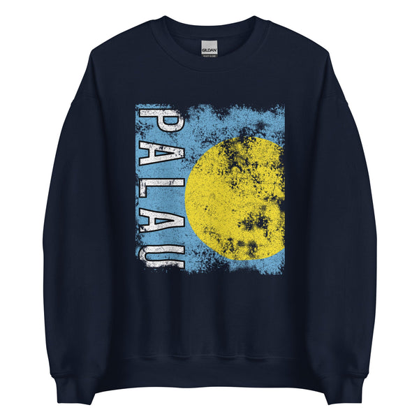 Palau Flag - Distressed Flag Sweatshirt