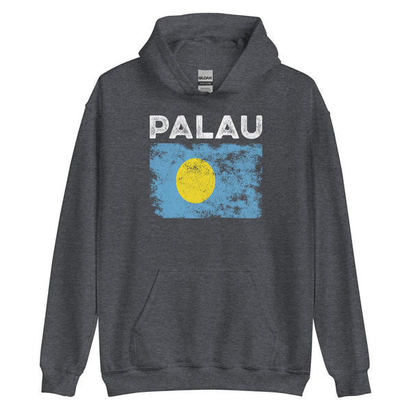 Palau Flag Distressed - Palauan Flag Hoodie