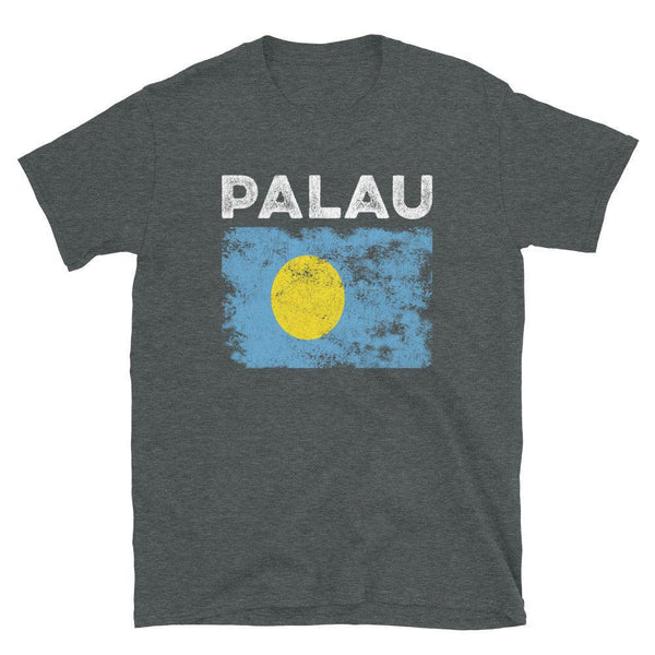 Palau Flag Distressed - Palauan Flag T-Shirt