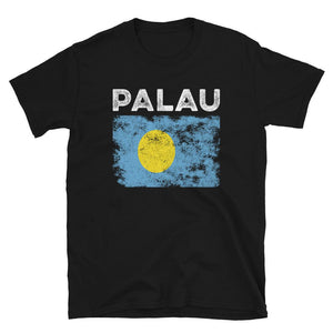 Palau Flag Distressed - Palauan Flag T-Shirt