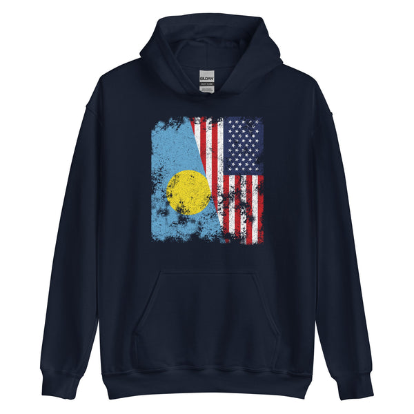 Palau USA Flag - Half American Hoodie