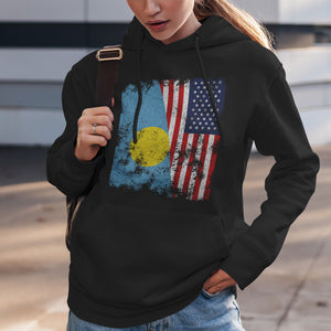 Palau USA Flag - Half American Hoodie