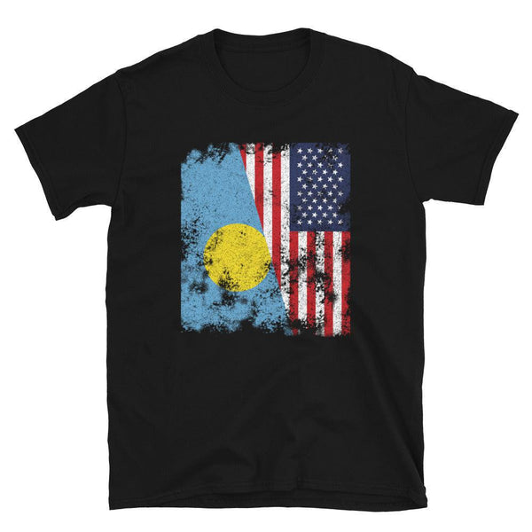 Palau USA Flag - Half American T-Shirt