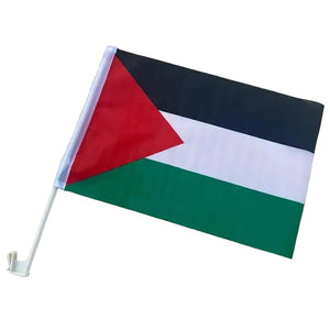 Palestine Car Flag with Window Clip and Pole - Flag for Car Window