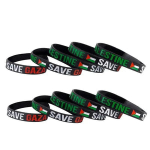 Palestine Flag Bracelet - Silicone Wristband
