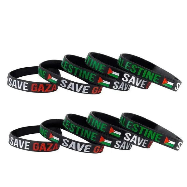 Palestine Flag Bracelet - Silicone Wristband