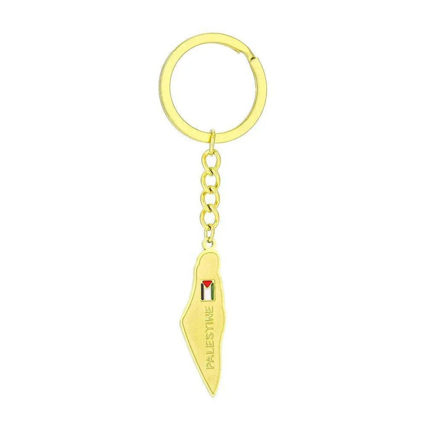 Palestine Flag Map Keychain