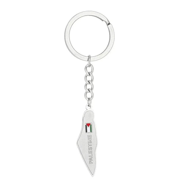 Palestine Flag Map Keychain