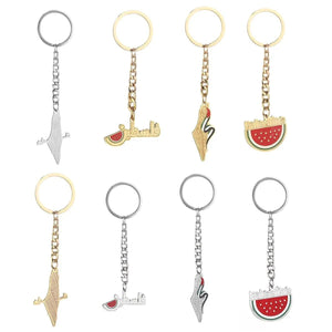 Palestine Flag Map Keychain Collection