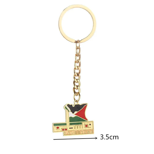 Palestine Flag Map Keychain Collection