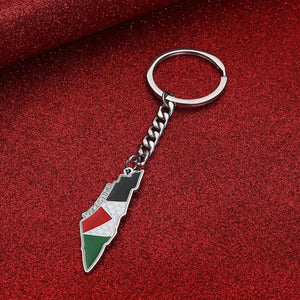 Palestine Flag Map Keychain Collection