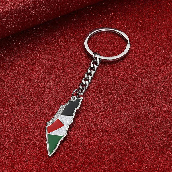 Palestine Flag Map Keychain Collection