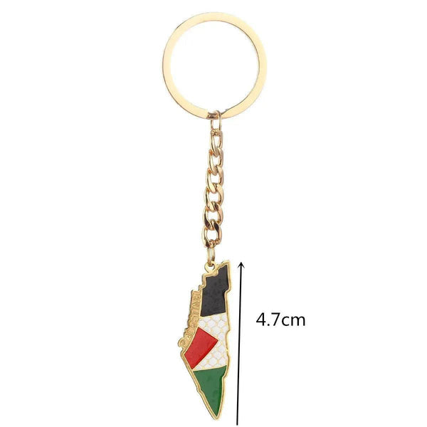 Palestine Flag Map Keychain Collection