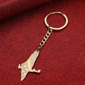Palestine Flag Map Keychain Collection