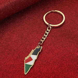 Palestine Flag Map Keychain Collection