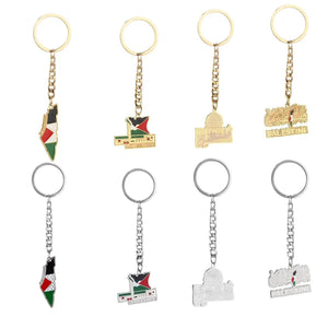Palestine Flag Map Keychain Collection