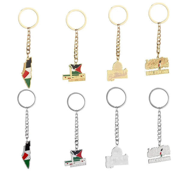 Palestine Flag Map Keychain Collection
