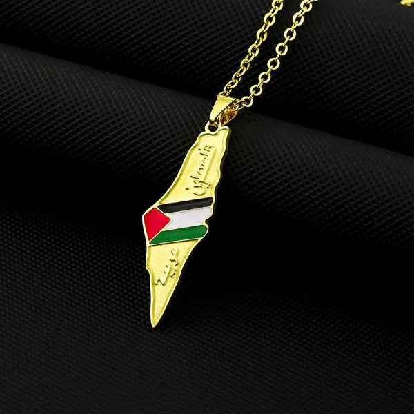 Palestine Flag Map Necklace Collection
