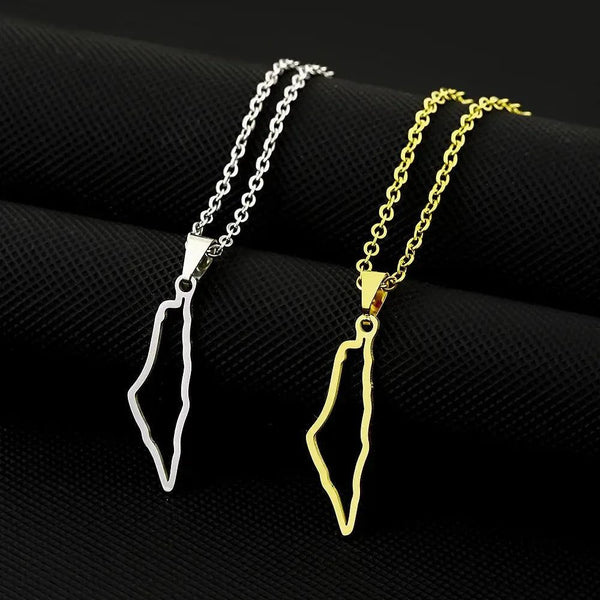 Palestine Flag Map Necklace Collection