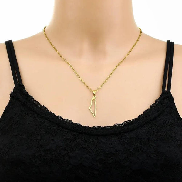 Palestine Flag Map Necklace Collection