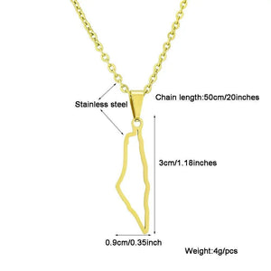 Palestine Flag Map Necklace Collection