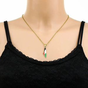 Palestine Flag Map Necklace Collection