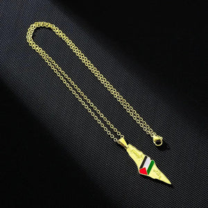 Palestine Flag Map Necklace Collection