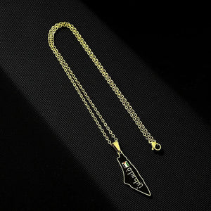 Palestine Flag Map Necklace Collection