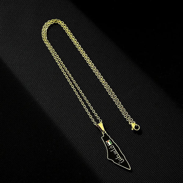 Palestine Flag Map Necklace Collection