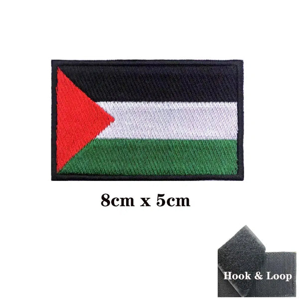 Palestine Flag Patch - Iron On/Hook & Loop Patch