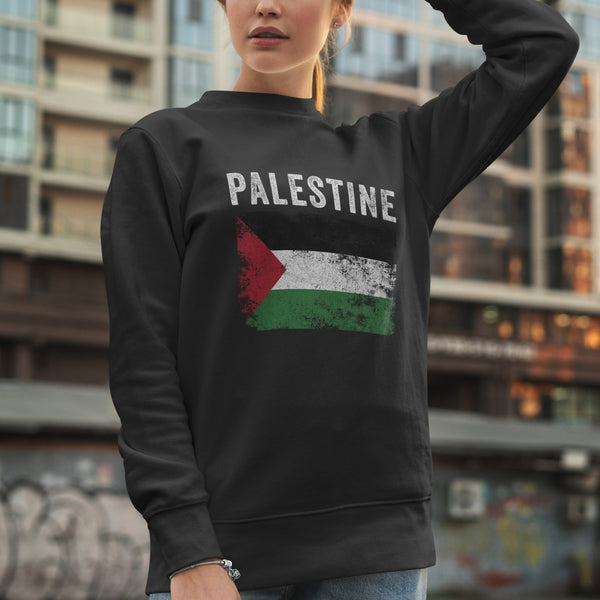 Palestine Flag Vintage Palestinian Flag Sweatshirt