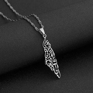 Palestine & Israel Map Necklace