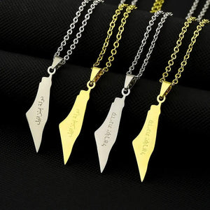 Palestine Map Necklace