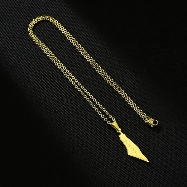 Palestine Map Necklace