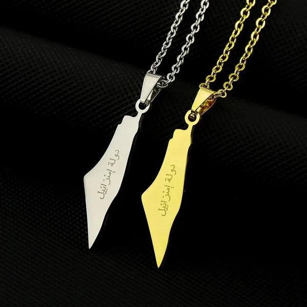 Palestine Map Necklace